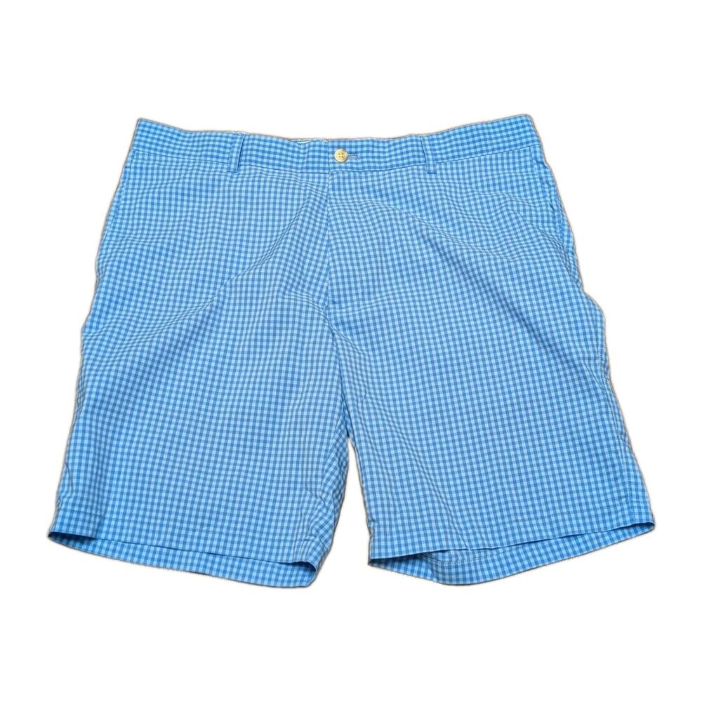 Peter Millar Shorts Men's 36 Blue Featherweight Golf Performance Thin Polyester